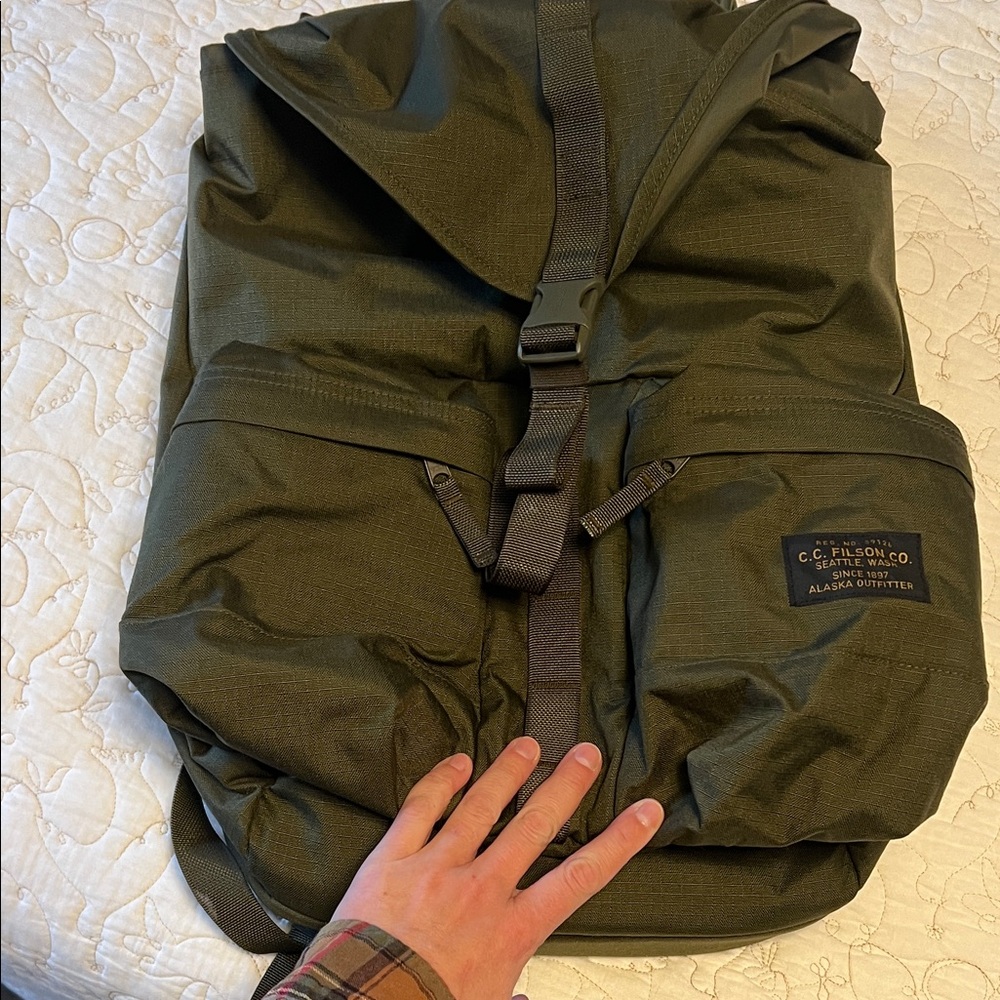 Filson Olive Green Cordura Backpack